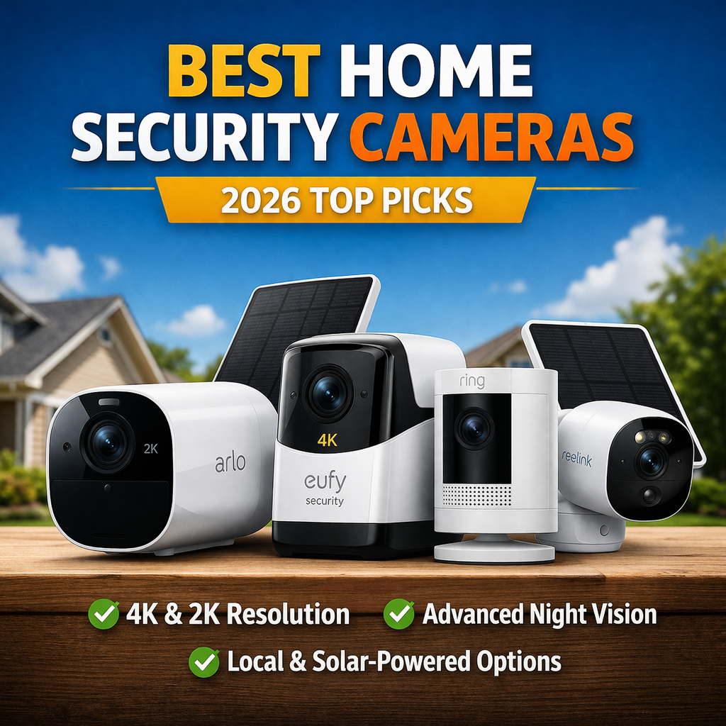 Cover of the Smart Cam Guide home security camera buying guide
