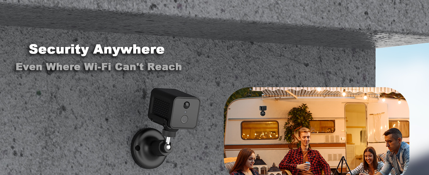 portable magnetic security camera without wifi 4G flexible placement