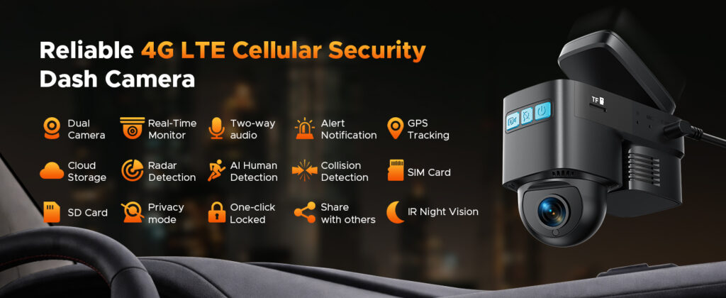 Volam 4G security camera for car monitoring without wifi