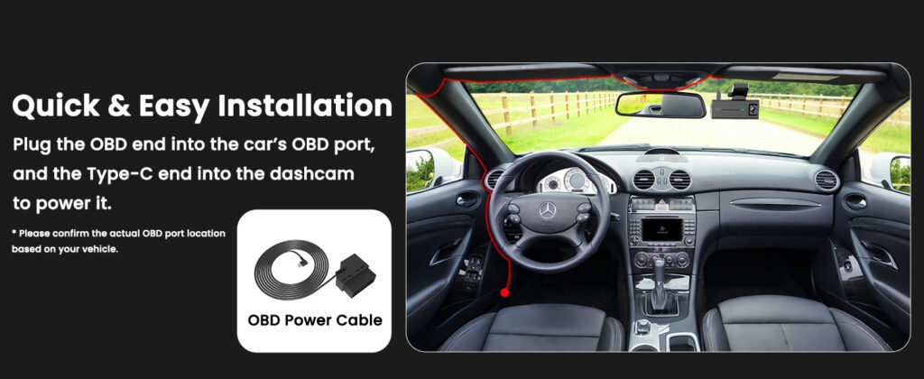 best placement of 4G security camera inside car for monitoring front and side view