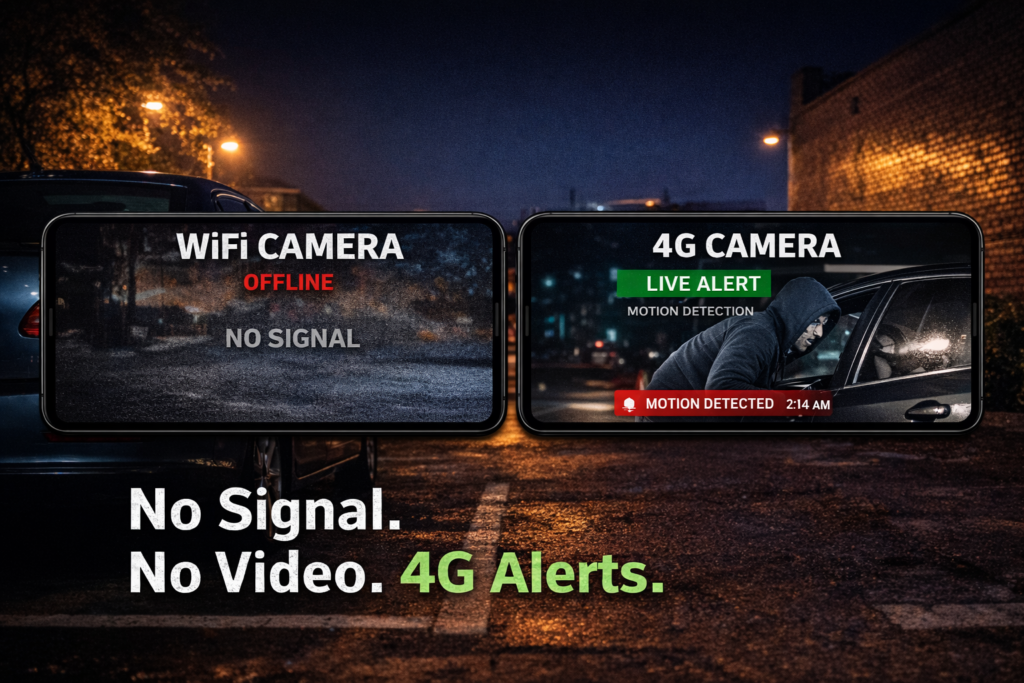 wifi vs 4g car camera for street parking without wifi connection comparison