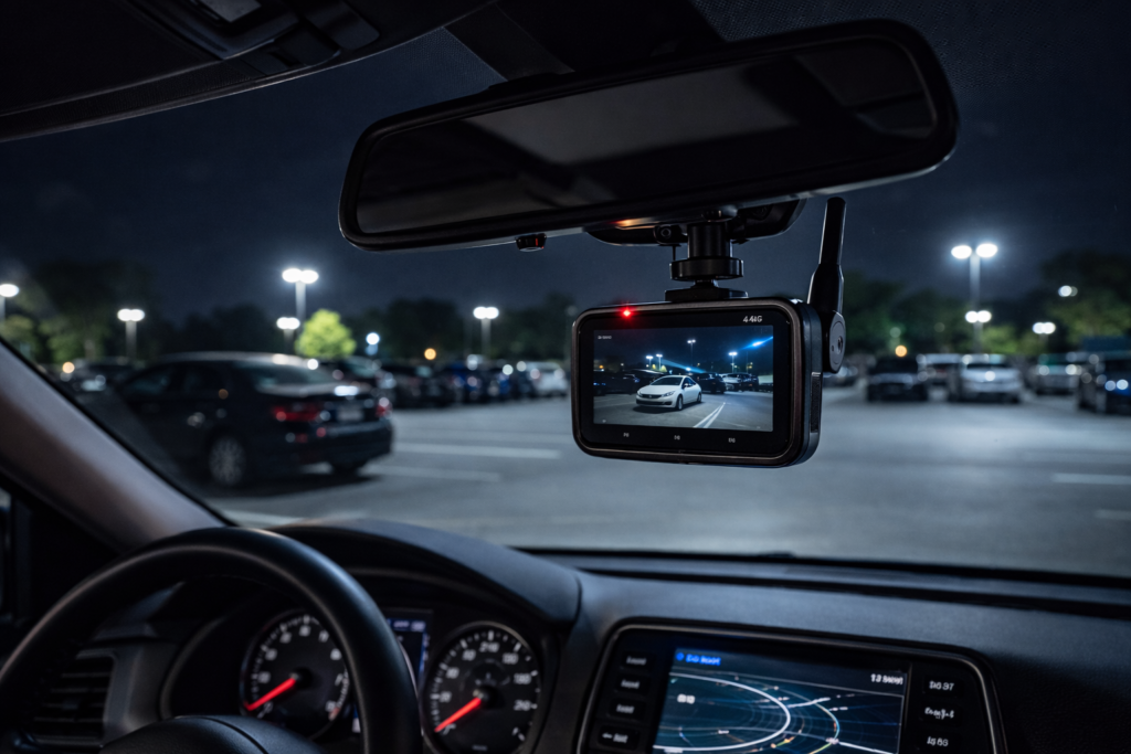 monitor parked car overnight with 4G camera