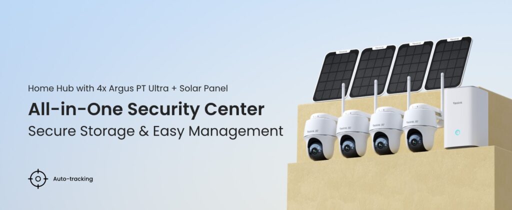 REOLINK 4 camera wireless security system with base station 4K local storage no subscription